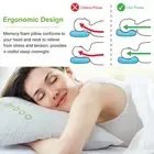 2pc Bamboo Memory Foam Bed Pillow Hypoallergenic Head Neck Support Washable