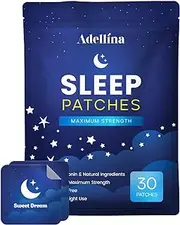 Adellina Sleep Patches for Adults Extra Strength: Sleep Support Patches for Men and Women - Better All Natural Cruelty Free Sleep Aid Alternative 30 Patches