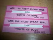 2 Dion And The Night Stood Still / Tower Of Love Jukebox Title Strips