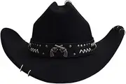 YFVFAGDMKV Vintage Western Style Cowboy Hat for Men's Women Gentleman Lady Jazz Cowgirl Hat Cosplay Party Play Dress Hats(2)