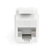 SERVEREDGE Universal Cat6A UTP RJ45 Modular Keystone Jack - QUICK TOOL Compatible - White - Pack of 10