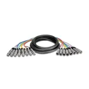 Hosa XLR-802 Balanced Snake, XLR3F to XLR3M, 2 m