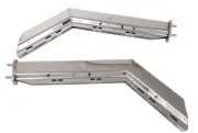 Truck Trailer Chrome Spring-Loaded Mud Flap Hanger Angled 2-1/2" Bolt Spacing