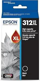 EPSON 312 Claria Photo HD Ink High Capacity Black Cartridge (T312XL120-S) Works with Expression Photo XP-8500, XP-8600, XP-8700, XP-15000
