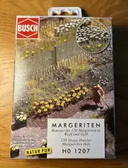 Busch HO 1207 - 120 Daisies Kit For Model Railway Scenery / Diorama BNIP