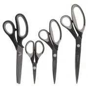 BambooMN Titanium Softgrip Scissors Set - Pinking, Sewing, Arts, Crafts, Offi...
