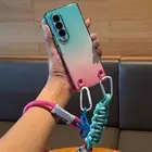 Gradient Color Case Cover Luxury Sport Strap For Samsung Galaxy Z Fold 6/5/4/3