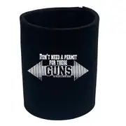 Gym Swps Dont Need A Permit For These Guns - Funny Novelty Stubby Holder