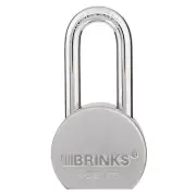 Brink's 64mm Solid Steel Padlock with Boron Shackle High Security Lock