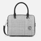 DKNY NWT $248 Bryant Top Zip Around Satchel White Black Crossbody