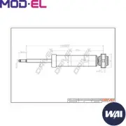 SHOCK ABSORBER DP1610.10.0194 FOR PEUGEOT 308I NFU 1.6L EP38FS/8FR 1.4L 4cyl