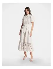 [Decjuba] Daphne Lace Midi Dress in White