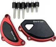 Motorcycle Aluminum Frame Slider Fairing Engine Guard Anti Crash Pad Falling Protection for MT-10 MT10 2015-2021 MT 10 Engine Cowling (Color : Red)