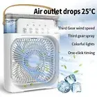 Portable Mini Air White Fan Air Conditioner Cooling Fan Humidifier Desk USB Fan