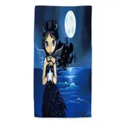 Sea Star Adorable Big Eyed Fairy by the Seaside Microfiber Beach Towel