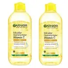 2X400ML Garnier Skin Naturals Micellar Cleansing Water Skin Vit C Makeup Remover