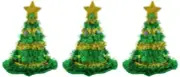 Zac's Alter Ego® 3 Large Christmas Tree Hats with Golden Star & Tinsel