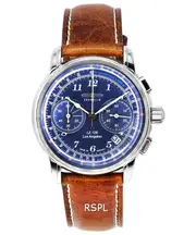 Zeppelin LZ126 Los Angeles Chronograph Tachymeter Blue Dial Z76143 Mens Watch