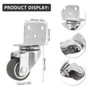 4Pcs Furniture Castors Casters Stable Swivel Plate Casters Rubber Caster Wheels☾