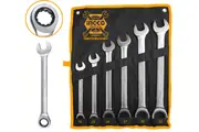 Ingco Ratchet Spanner Set 6Pcs 19-32Mm - HKSPAR1061
