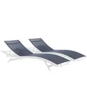 Modway Outdoor Glimpse Outdoor Patio Mesh Chaise Lounge Set Of 2