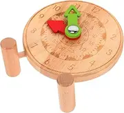 KOMBIUDA 1Pc Wooden Cognitive Clock Mini Teaching Clock Playset for Engaging Educational Plaything with Bright Colors Present for Home Decoration and Recognition Skills