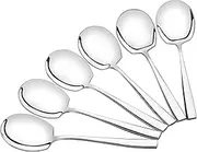 Asking Set of 6 Buffet Serving Spoons, Stainless Steel Large Serving Spoon