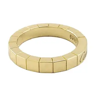 九五成新展示品！Cartier 18K金-Raniere 刻紋環形戒指47號