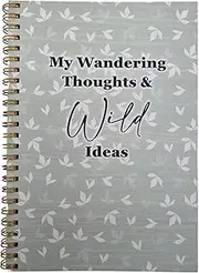 A5 Hardcover Spiral Journal Notebook | 40 Lined Pages (20 sheets) | 100gsm | Beautiful Green Leaf Cover Design for Home Office, Work or School