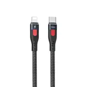 Remax Lesu Pro 1m Pd20w Type C To 8 Pin Aluminum Alloy Braid Fast Charging Data Cable Black #RC-188i
