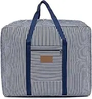 Moving Bags 17x13x7 Waterproof Striped Oxford Cloth Storage Bags for Travel with Handle & Zipper, Moving Boxes for Comforter, Sheet, Book, Clothes, M
