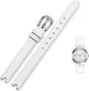 [UMCNVV] Cowhide Watch Strap Is Suitable For Tissot Notched Strap 1853 Flamenco Series T003/209 Women Watch Chain 8 10 12mm Black