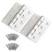 304 Flat Pin Hinge Spring 2Pack 100mm Folding Butt Door Cabinet Hinges Folding F