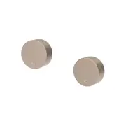 Round Brass Wall Taps - Quarter Turn - Champagne