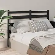 Bed Headboard, Beds Head Frame Black 156 cm Solid Wood Pine