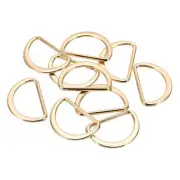 10Pcs 1" Metal D Ring 14mm Flat Metal D Buckle Dee Rings Light Gold