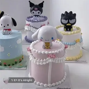 烘焙蛋糕裝飾可愛庫樂米玉桂狗帕恰狗美樂蒂KT貓卡通生日蛋糕擺件