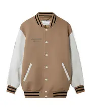 Pattern baseball jacket XXS,S,XS Brown