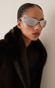 [Balenciaga] Wrap-Frame Cate-Eye Metal Sunglasses