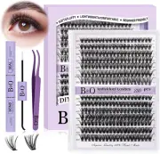 B&Qaugen Lash Extension Kit 280 Pcs 30D+40D 9-16 Mixed Eyelash Extensions Kit In