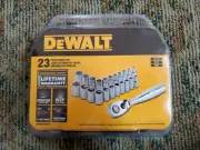 DEWALT 23PC SOCKET SET 1/4DR SAE/MM #DWMT72160 (TL1548)