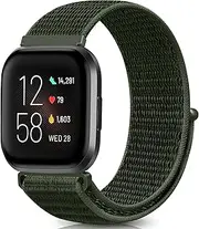 [VELULYX] Nylon Elastic Band Compatible with Versa 2 / Versa/Versa Lite Smartwatch, Elastic Bracelet for Men and Women
