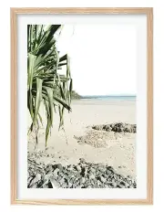 [Profile Australia] Australian Made Wategos Beach Outlook Art Print A1 Frame in Natural