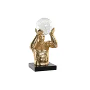 Decorative Figure Dkd Home Decor Black Golden Resin Men Modern 17 x 16 x 31.5 Cm