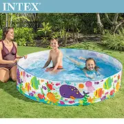 INTEX 免充氣海洋世界幼童戲水游泳池183x38cm(56452N)
