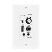 in Wall Audio Control Amplifier Receiver 2 Channel Wall Plate with USB Microp...