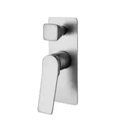 Aquaperla Rushy Brushed Nickel Solid Brass Square With Diverter Wall Mixer