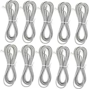 10 Pack No Tangle Phone Cord Sturdy PVC Office Hotel Rj11 6p4c 4-Wire Extension Cable for Telephones