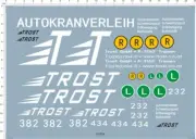 1/24 1/50 1/87 Scale TROST Truck Markings Model Kit Water Slide Decal