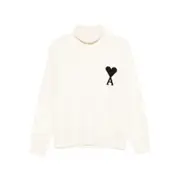 [Ami Paris] Ami Paris Logo Turtleneck Sweater S NEUTRALS